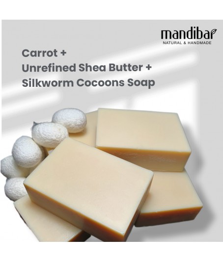 Carrot + Unrefined Shea Butter + Silkworm Cocoons Soap